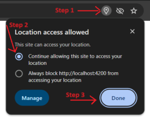 Allow Location Access